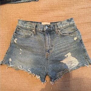 REVICE denim distressed high waist shorts
